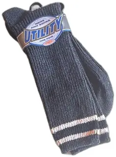 Utility Mens Knit Socks Single Pair Black Cotton Blend Crew 1999 Dayton Hudson USA