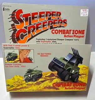 Steeper Creepers Combat Zone Action Playset 1983 Creata 4x4s Superspike Tires