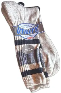 Vintage Utility Mens Knit Socks One Pair With Lycra Striped 1999 Dayton Hudson