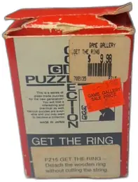 Toyo Glass Puzzle City Get The Ring PZ-015-1000 Brain Teaser 1990 w/ Box