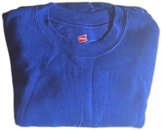 Hanes ComfortBlend EcoSmart 2XL Blue Pullover Sweatshirt 50 Cotton 50 Polyester