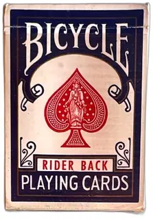 Vintage Bicycle Rider Back Playing Cards Blue Tuck Box USPCC 52 Card Deck