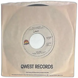 Patti Austin Baby Come To Me Solero 1981 Qwest Records 45 RPM Vinyl Single Sleeve