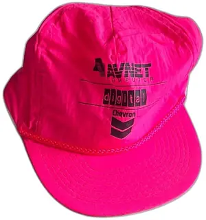 Vintage Avnet Computer Digital Chevron Neon Pink Snapback Hat Mohrs One Size