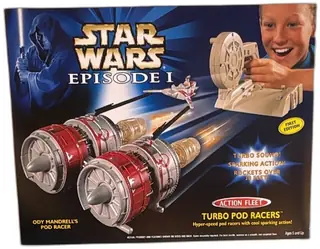 Star Wars Episode I Action Fleet Turbo Pod Racers Ody Mandrell 1999 NIB