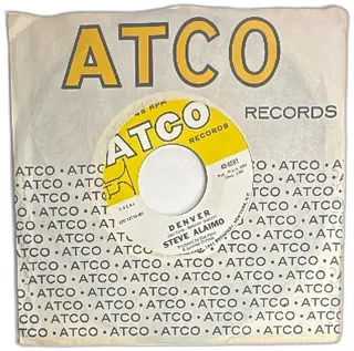 Steve Alaimo ATCO Records 45 RPM Denver I Do Vintage Vinyl Single 1960s
