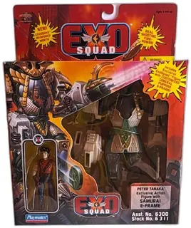 Exosquad Peter Tanaka Samurai E-Frame Action Figure 1995 Playmates MOC