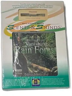 Scents And Sounds Vanishing Rain Forest CD Orange Oil Aromatherapy 1998 New
