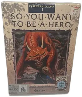 Quest For Glory I So You Want To Be A Hero Sierra MS-DOS 3.5 Inch Sealed Box
