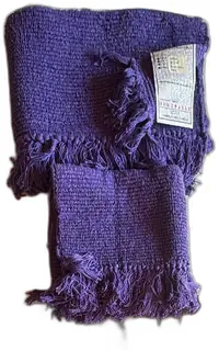 Homemaker Cotton Dhurrie Rug Daytona 30x48 Bright Purple Handloomed 1992 India