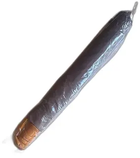 Classic Wooden Handle Black Umbrella Vintage Style Long Unused Wrapped Storage
