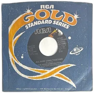 RCA Gold Standard 45 RPM Rock The Boat The Hues Corporation 1976 Blue Sleeve VG