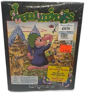 Lemmings IBM PC Big Box 1991 Psygnosis 3.5 Inch Disks Factory Sealed New