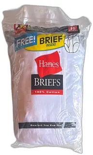 Hanes Mens Briefs Size 38 7 Pack 100 Percent Cotton ComfortWeave Waistband 2001