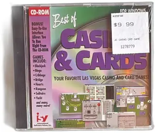 Best Of Casino And Cards CD-ROM Windows 1995 SVI Sealed Classic Game Collection