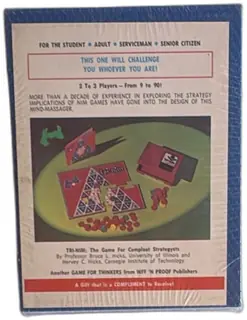 WFF N Proof TriNim Vintage Strategy Board Game 1970s Complete New Sealed