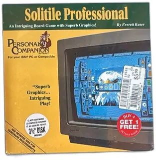 Solitile Professional Vintage 1993 PC Game Personal Companion 35 Inch Floppy Disk IBM