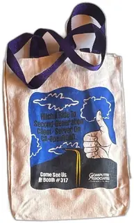 1995 Computer Associates DB EXPO 95 Canvas Tote Bag Vintage Promo Software IT Swag