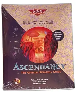 Ascendancy Official Strategy Guide Prima PC Game New Sealed 1995 Full Color Poster