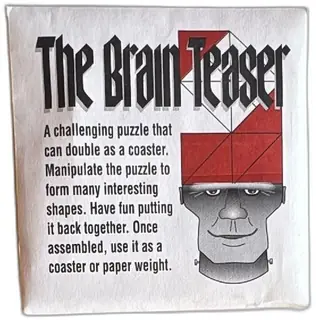 Sun Sybase Brain Teaser Vintage Promotional Puzzle Coaster With Instructions 1990s