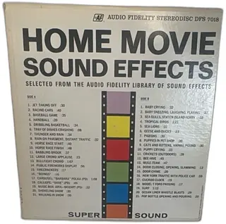 Audio Fidelity Home Movie Sound Effects Vinyl LP DFS 7018 Stereodisc Library 33 RPM