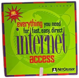 NetCruiser Netcom Internet Software 3.5 Inch Floppy Disk 1994 Windows ISP