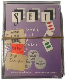 SET Card Game 1991 Edition Marsha J. Falco Family Visual Perception (Case Broken)