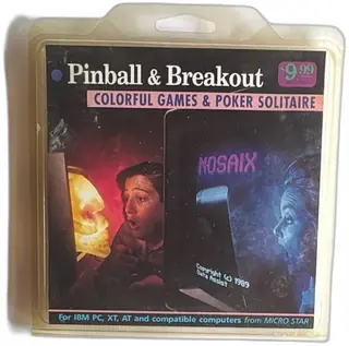 Micro Star Mah Jongg and Pinball Breakout DOS 3.5 5.25 Floppy Disk Set CIB 199