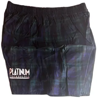 Vintage Platinum Technology Promo Boxer Shorts Large Blackwatch Plaid 100 Percent Cot