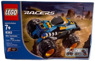 LEGO Racers 8383 Nitro Terminator 2003 Pull Back Motor 70 Piece Set Sealed Box