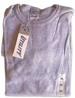 Utility Thermal Shirt XL Made In USA Gray Cotton Poly Long Sleeve New With Tags