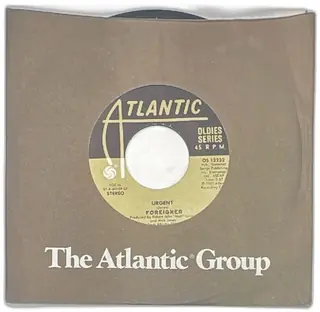Foreigner Urgent Waiting For A Girl Like You 45 RPM Atlantic Oldies Series Vinyl