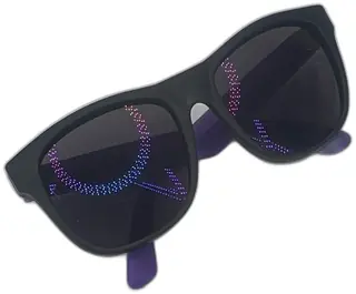 Black And Purple Wayfarer Style Sunglasses Unisex Classic UV400 New Condition