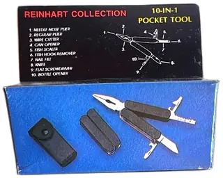 Intel Branded Reinhart Collection 10 in 1 Pocket Multi Tool With Case Black