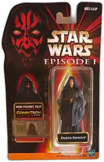 Star Wars Episode I Darth Sidious Action Figure Hasbro 1999 CommTech NIB