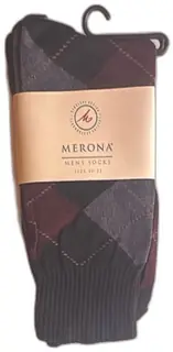 Merona Mens Socks Size 10 13 Argyle Pattern Black Burgundy Gray Cotton Nylon New