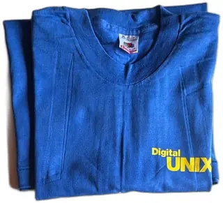 Vintage Digital UNIX Perfected By Digital XL Blue T Shirt Fruit Of The Loom USA