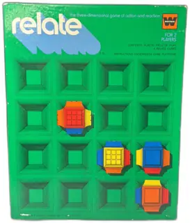 1972 Whitman Relate 3D Board Game Complete No. 4826 Vintage Western Publishing