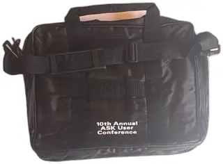 10th Annual ASK User Conference Black Laptop Bag Empowering The User Nylon Tote