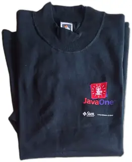 Vintage JavaOne Sun Microsystems XL Black Crewneck Sweatshirt 100 Cotton 90s NOS