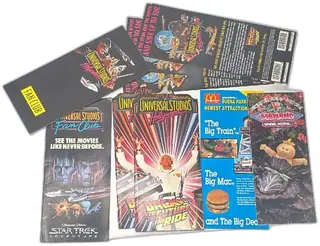 1990s Universal Studios Hollywood Pamphlet Lot With Back To The Future Ride Star Trek