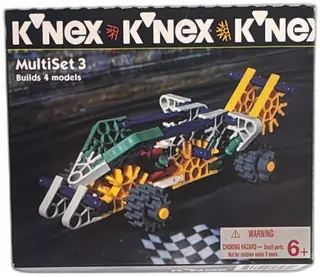 K'NEX MultiSet 3 Racing Team 10505 64 Pieces 1995 Vintage Construction Toy