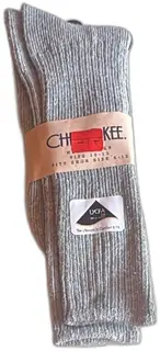 Cherokee Mens Socks Size 10-13 Heather Grey Lycra 3D Vintage NIP Style 1916