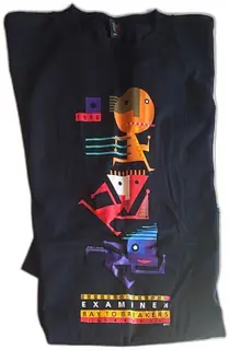1996 Examiner Bay To Breakers XL Vintage T Shirt Black Cotton USA Made Graphic