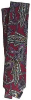 XMI For Nordstrom Hand Sewn Silk Paisley Necktie Red Purple Gold Floral Vintage