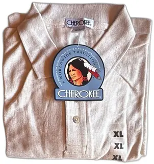 Cherokee Beige Cotton Polo Shirt XL Made In Pakistan Vintage New With Tags