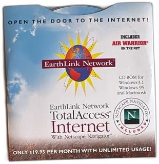 1996 EarthLink Network TotalAccess Internet CD With Netscape Navigator Registration
