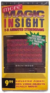 Magic Insight More 3D Animated Stereograms VHS 1994 Brentwood Sealed Trading Car