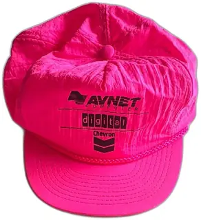Vintage Avnet Computer Chevron Digital Neon Pink Mohrs Hat Velcro Strapback Cap