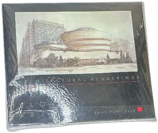 Frank Lloyd Wright Architectural Renderings Print Portfolio Pomegranate 1990 Sealed